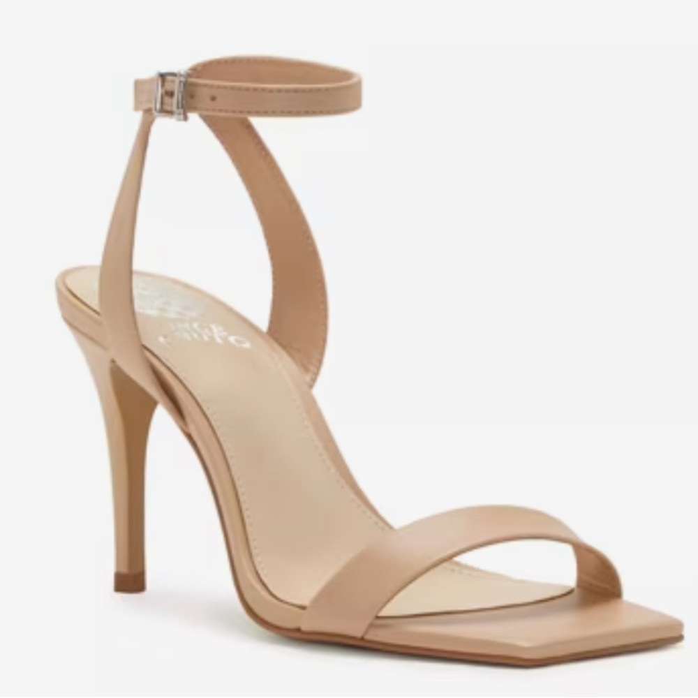 Vince Camuto Tan Ankle Strap Heels